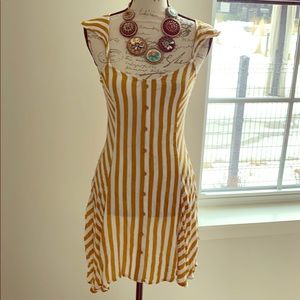 4 the Stripe-lover- button down sleeveless dress